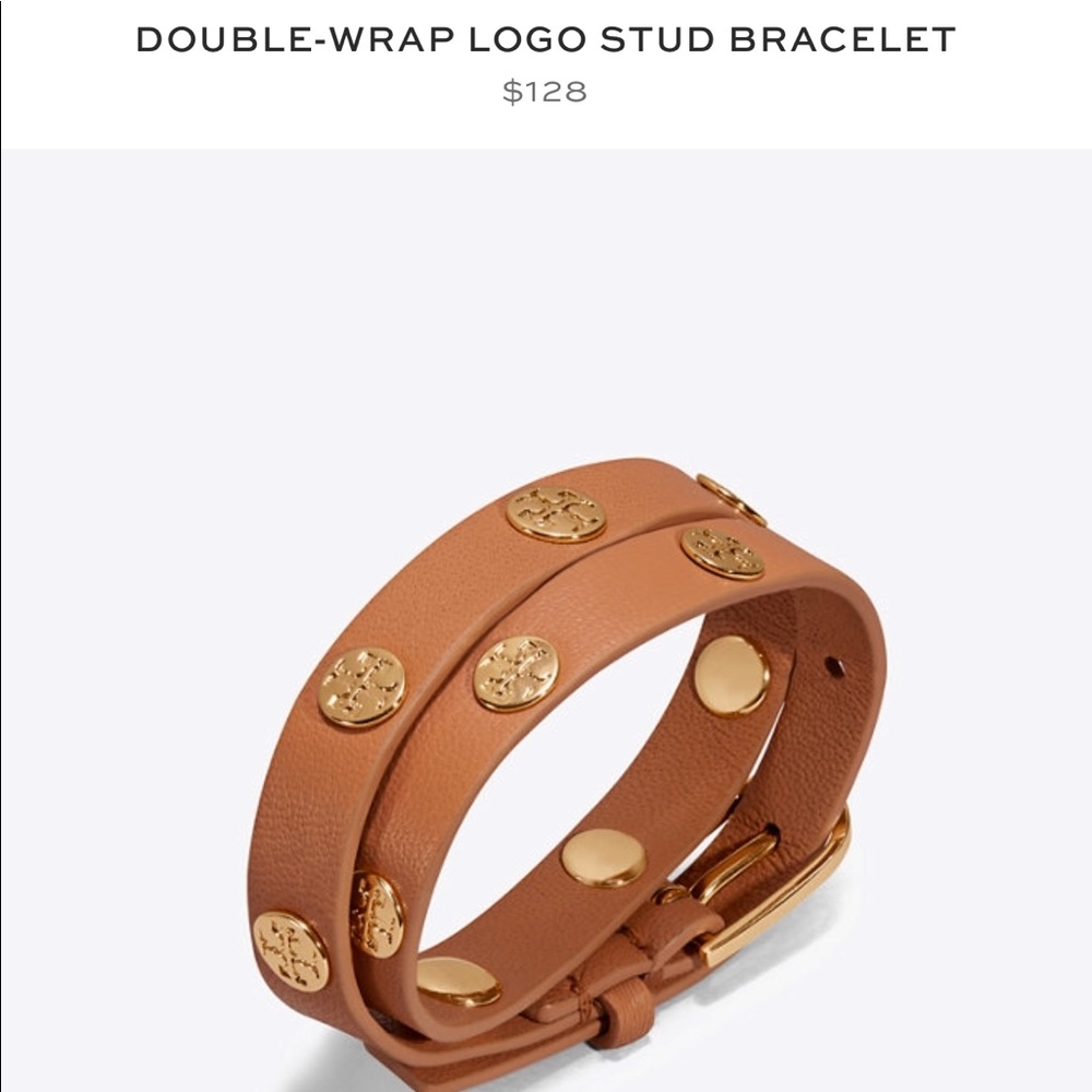 Tory Burch silver double wrap around bracelet